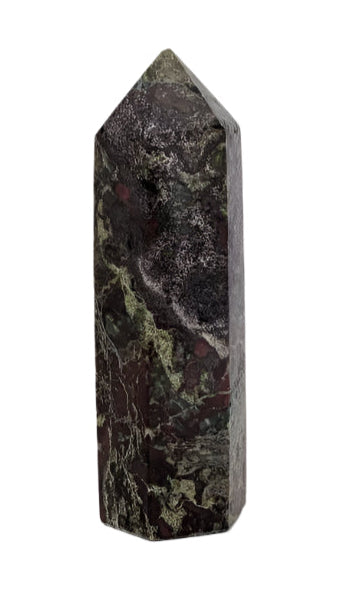 Natural Dragons Blood Jasper crystal point for courage and strength