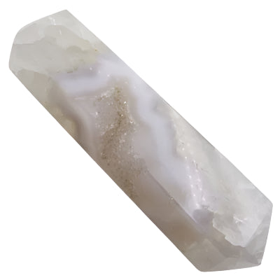 Brazilian Druzy Agate crystal wand for energy amplification