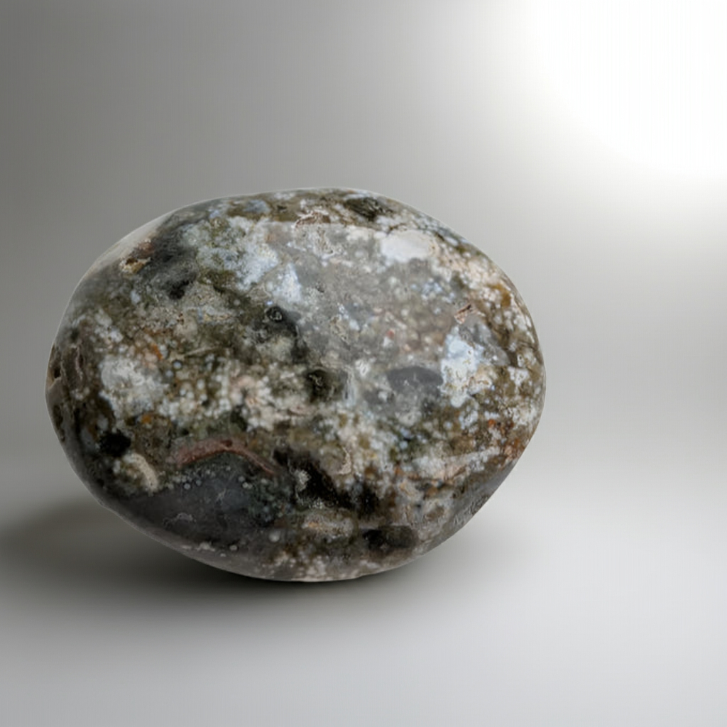 Ocean Japer palm stone for meditation and chakra alignment