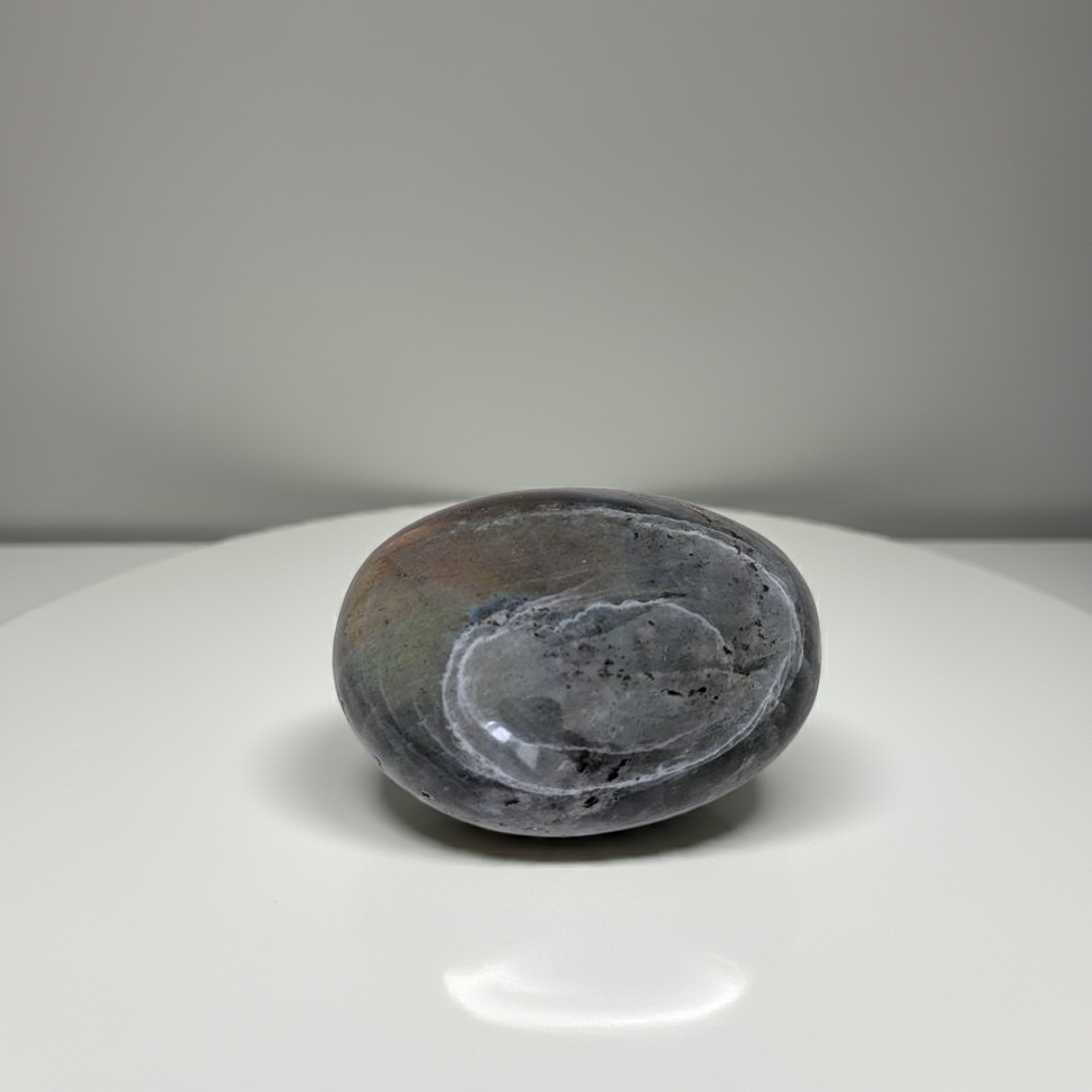 Magical Labradorite palm stone, perfect for third eye chakra alignment 